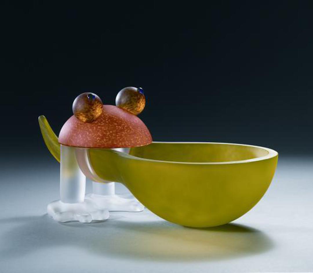 Artglass Frog Bowl, Lime image 0